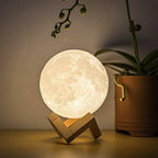 Moon Lamp 3D Printed LED Touch Control Night Light