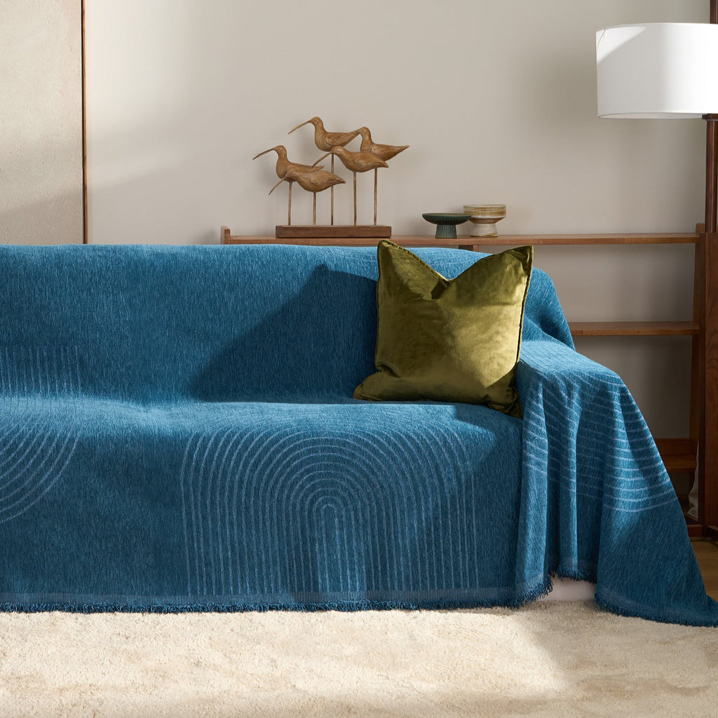 Reversible Chenille Sofa Cover for Soft Cozy Everyday Protection