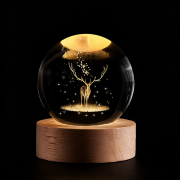 Luminous Crystal Ball LED Night Light USB Lamp