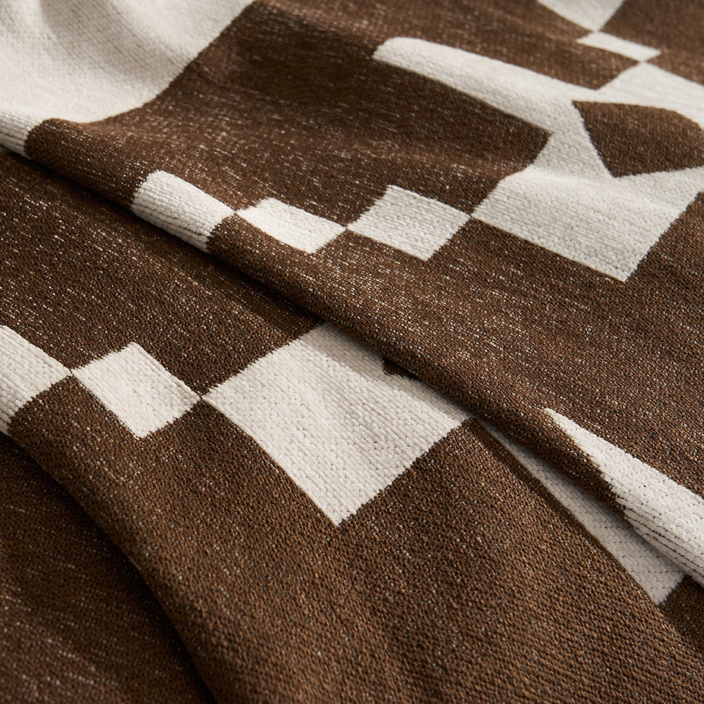 Tribal Pattern Chenille Sofa Cover in Soft Woven Fabric