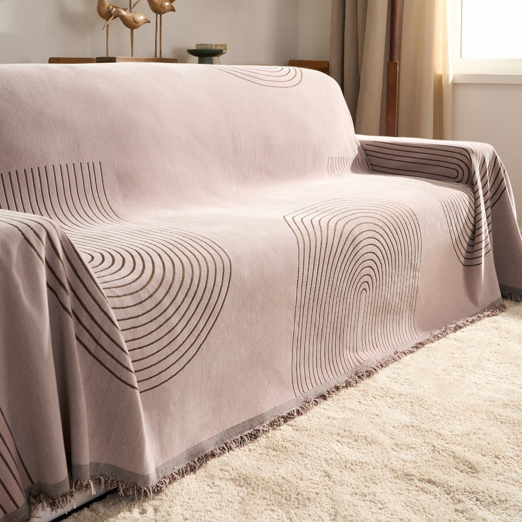 Reversible Chenille Sofa Cover for Soft Cozy Everyday Protection
