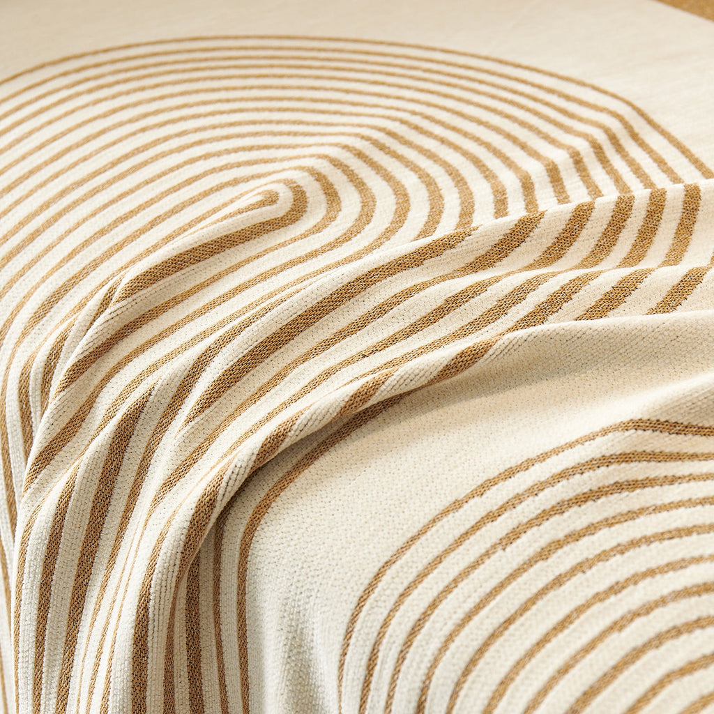 Arch Pattern Chenille Sofa Cover with Soft Textured Weave