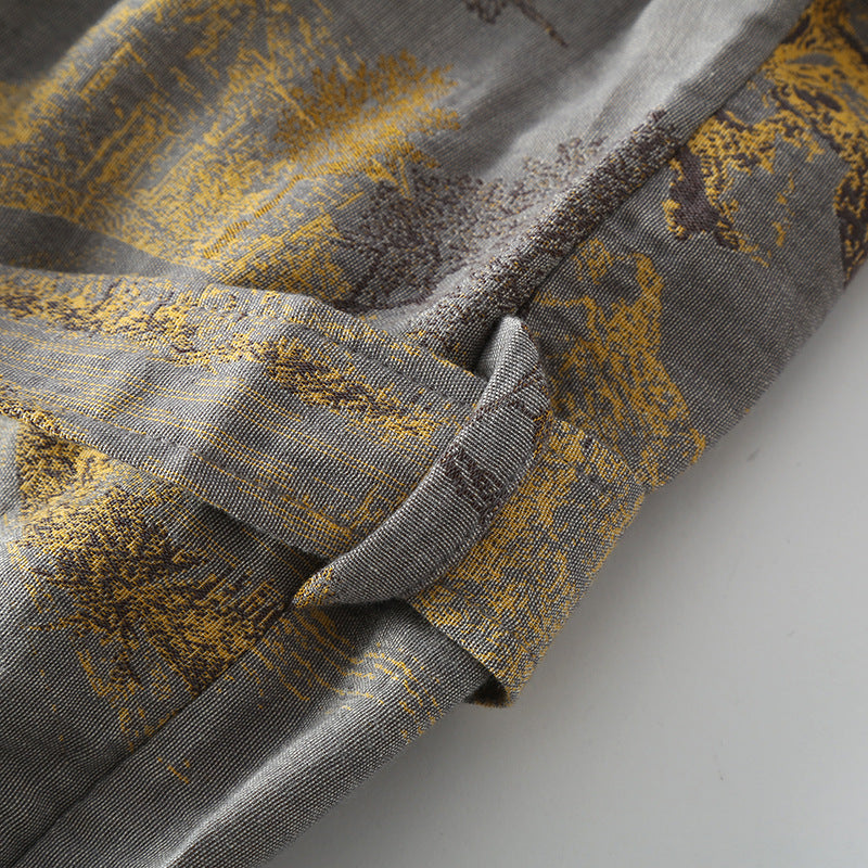 Breathable Cotton Gauze Kimono Bathrobe for Lounge Wear