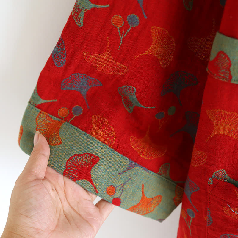 Two Tone Cotton Gauze Kimono Robe for Bath and Lounge