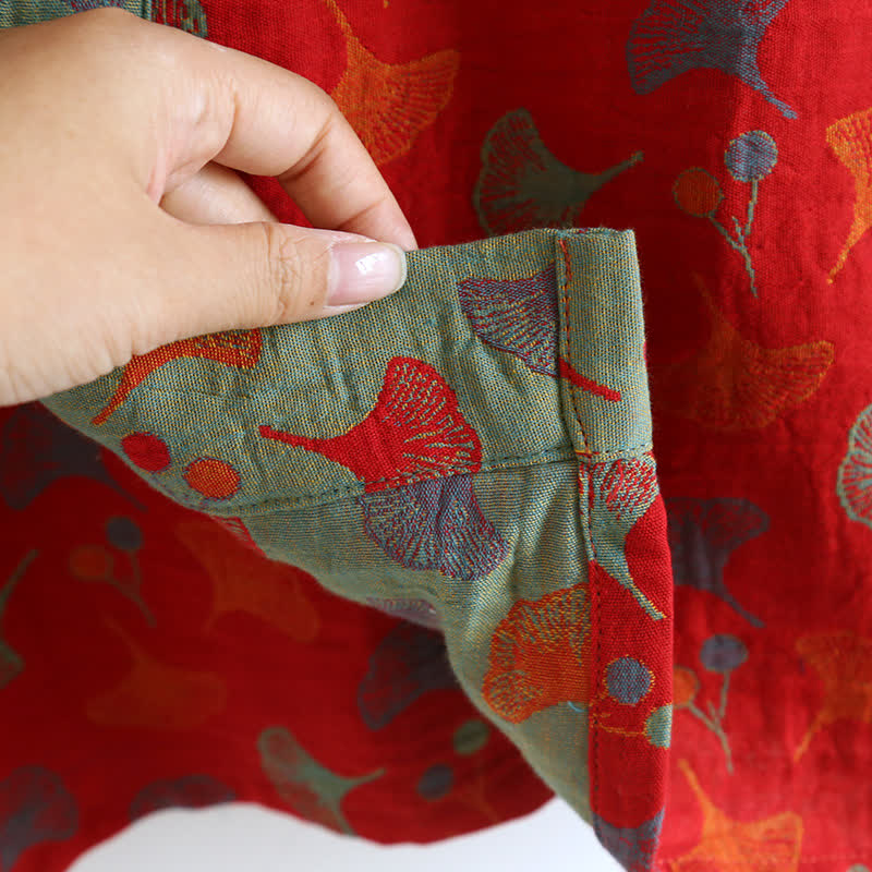 Two Tone Cotton Gauze Kimono Robe for Bath and Lounge