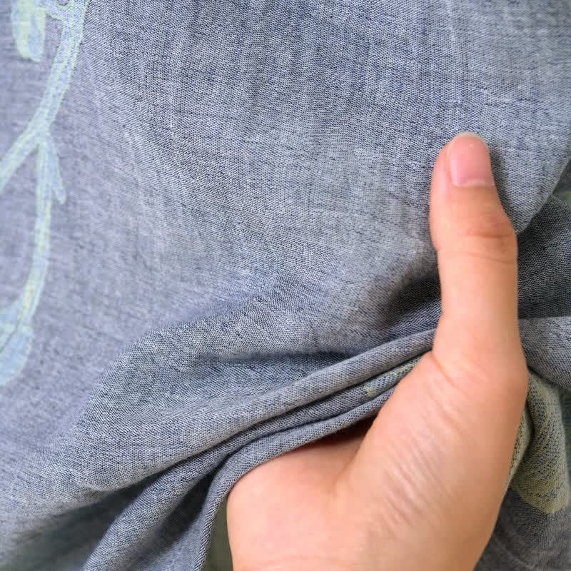 Reversible Organic Cotton Gauze Kimono Robe for Lounge