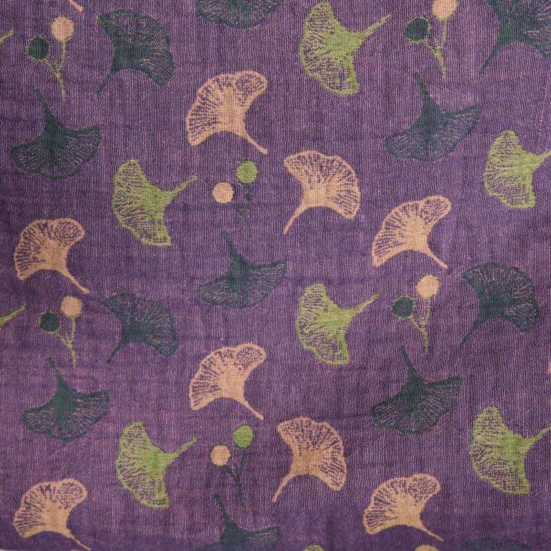 Two Tone Cotton Gauze Kimono Robe for Bath and Lounge