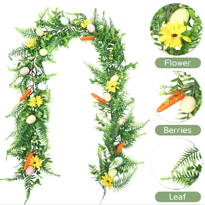 Artificial Easter Egg Floral Garland Spring Home Decoration