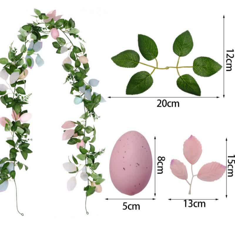 Faux Easter Egg Greenery Garland Spring Seasonal Decoration