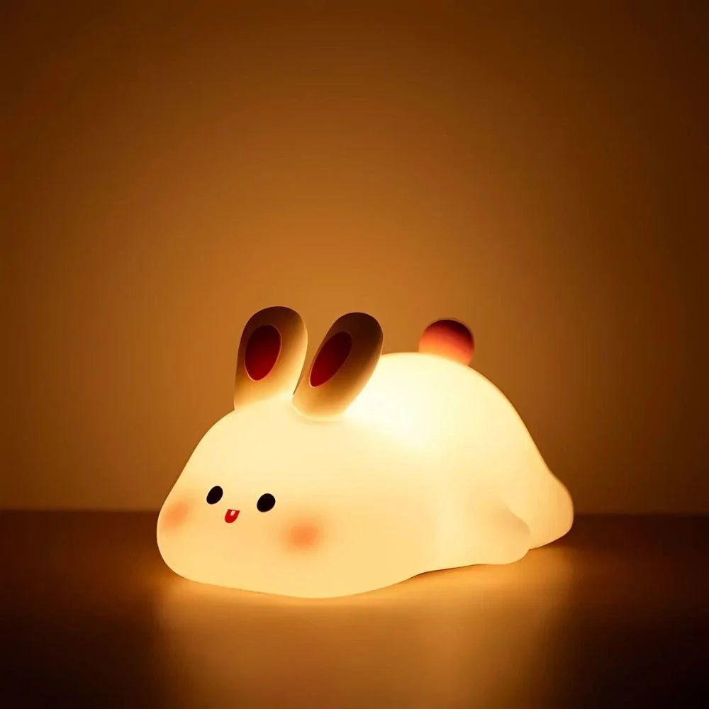 SqueezeBuddies Night Light Rechargeable Silicone Table Lamp