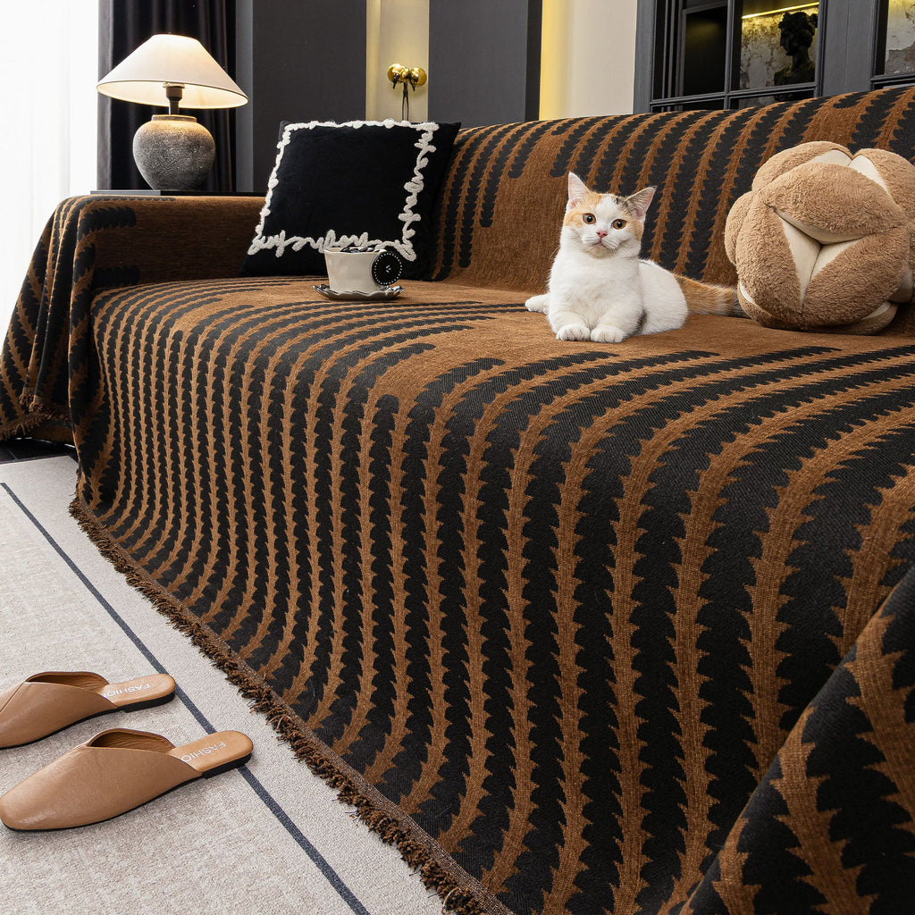 Scratch Resistant Tribal Knit Sofa Cover for Modern Cozy Living