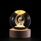 Luminous Crystal Ball LED Night Light USB Lamp