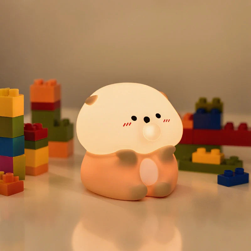 SqueezeBuddies Night Light Rechargeable Silicone Table Lamp