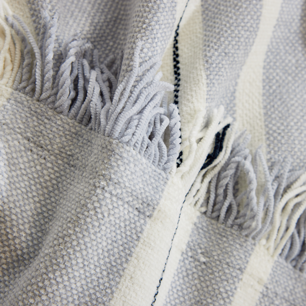 Classic Striped Chenille Sofa Cover in Soft Woven Fabric