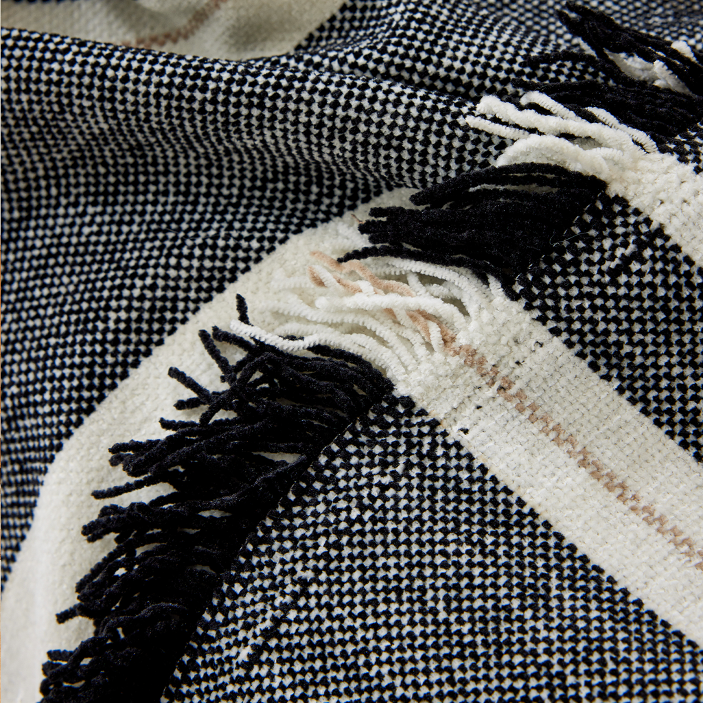 Classic Striped Chenille Sofa Cover in Soft Woven Fabric