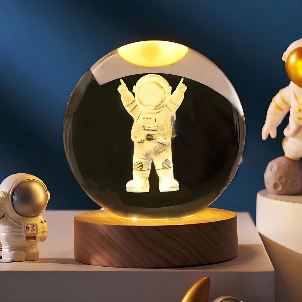 Luminous Crystal Ball LED Night Light USB Lamp