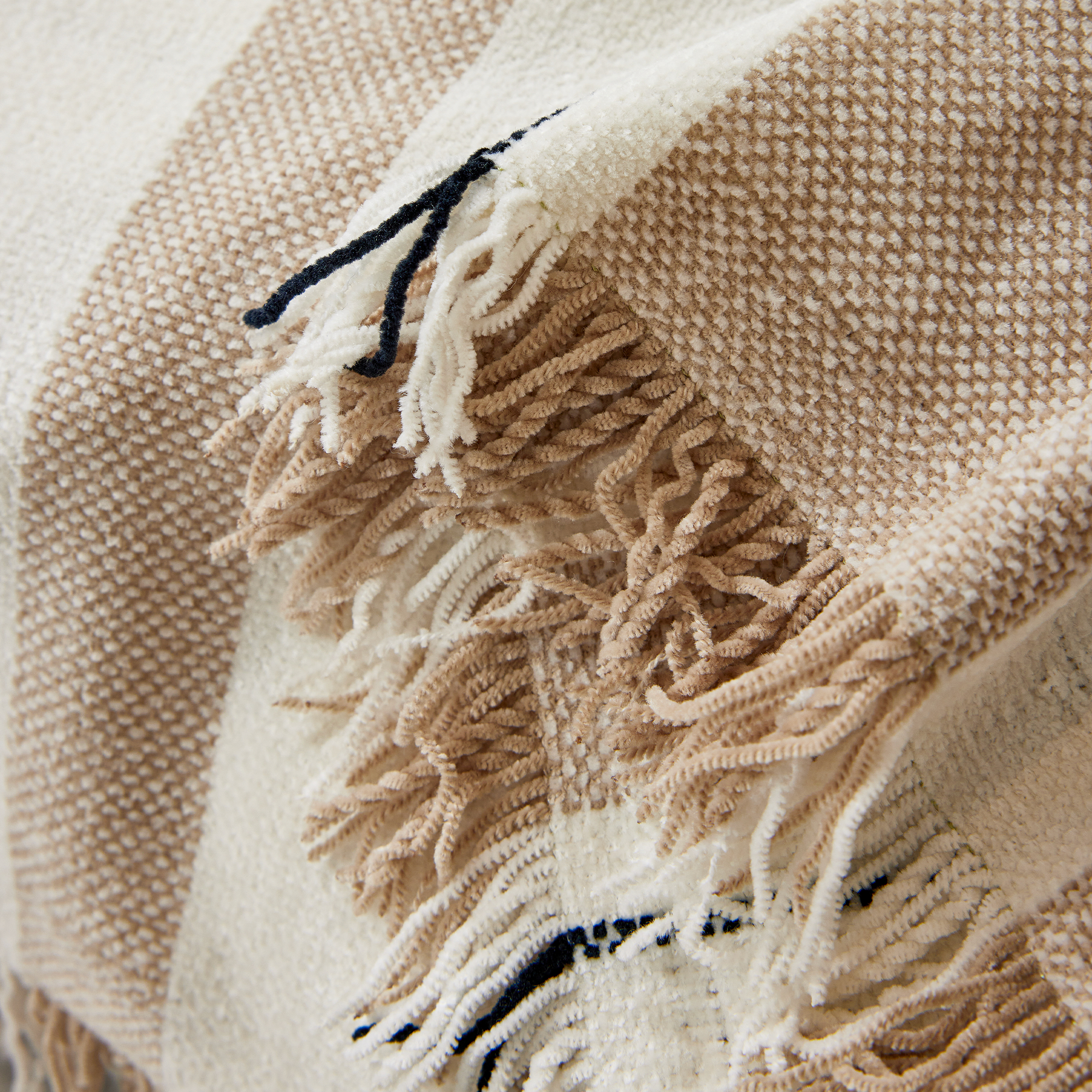 Classic Striped Chenille Sofa Cover in Soft Woven Fabric