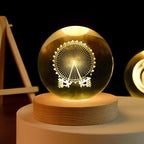 Luminous Crystal Ball LED Night Light USB Lamp
