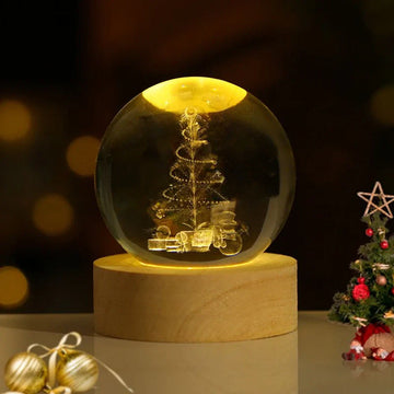 Luminous Crystal Ball LED Night Light USB Lamp