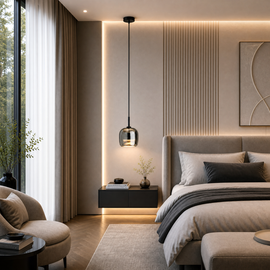 Moon glass pendant light key features: dimmable LED and adjustable white tones