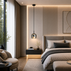 Moon glass pendant light key features: dimmable LED and adjustable white tones
