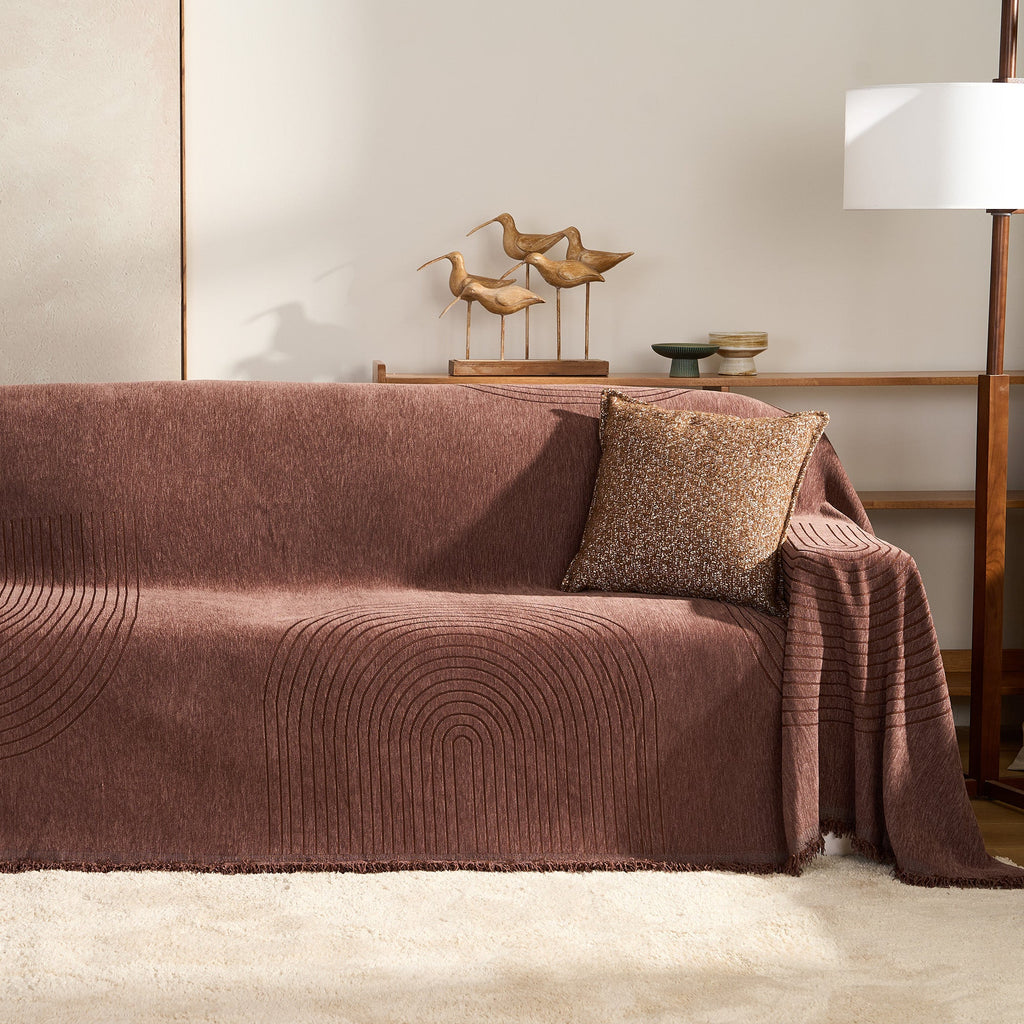 Reversible Chenille Sofa Cover for Soft Cozy Everyday Protection