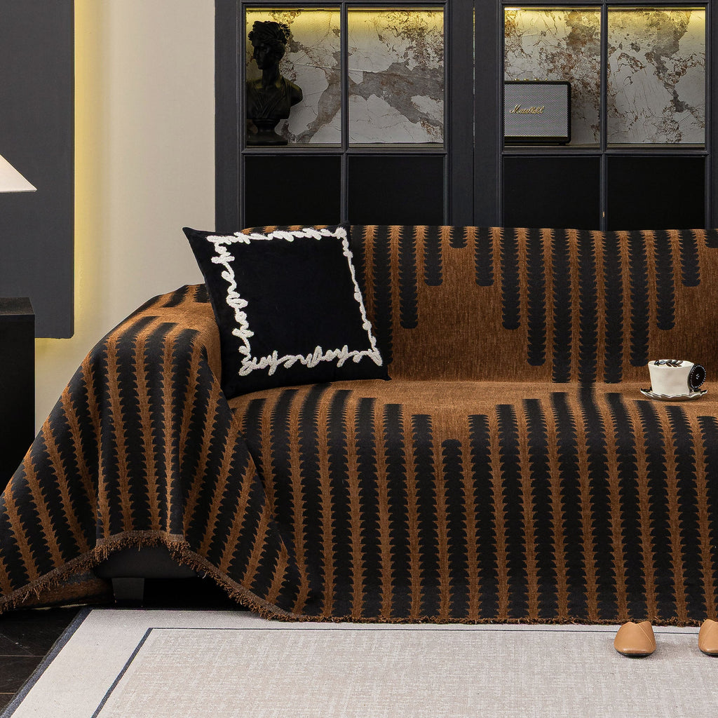 Scratch Resistant Tribal Knit Sofa Cover for Modern Cozy Living