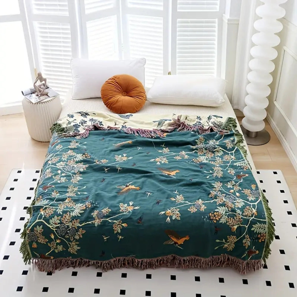 Multi Layer Cotton Gauze Throw Blanket for Sofa or Bed