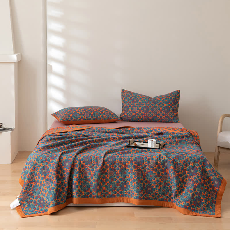 Reversible Six Layer Organic Cotton Quilt for All Seasons