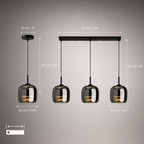 Moon glass pendant light with adjustable color temperature