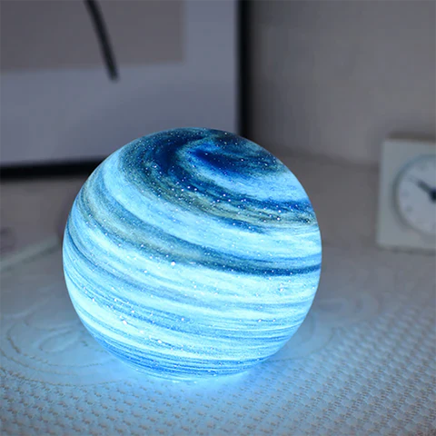 Glass Moon Lamp LED Color Changing Table Light