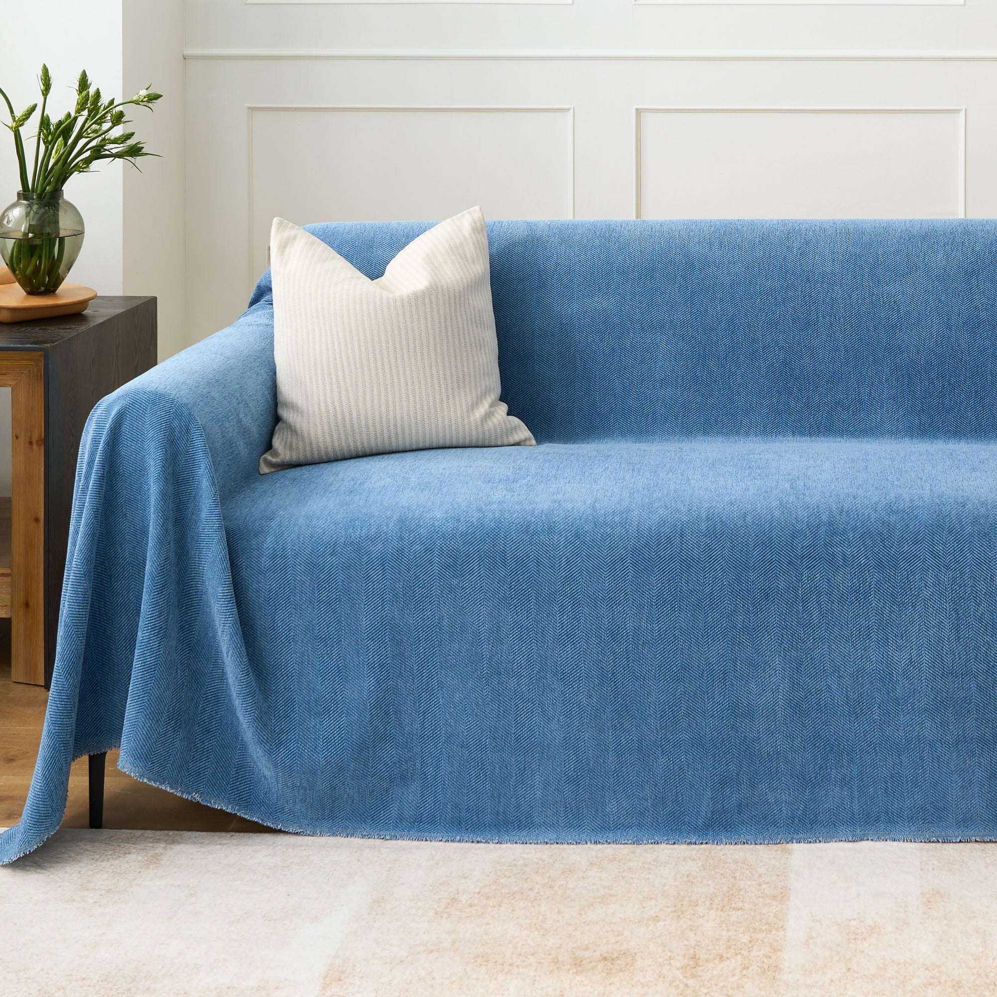 Durable Herringbone Sofa Cover for Modern Pet Friendly Homes