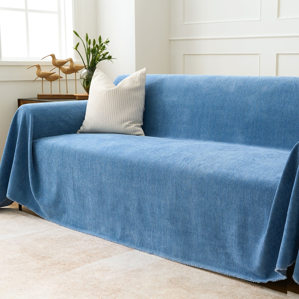 Durable Herringbone Sofa Cover for Modern Pet Friendly Homes