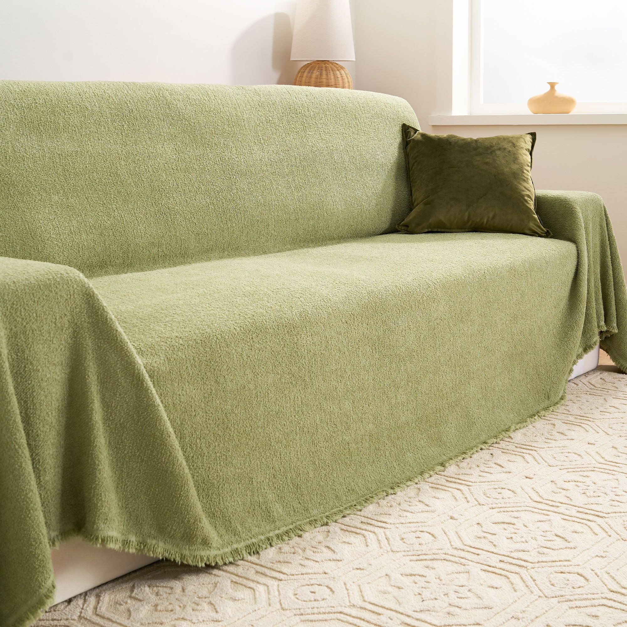 Soft Plush Waterproof Sofa Cover for Pet Friendly Protection