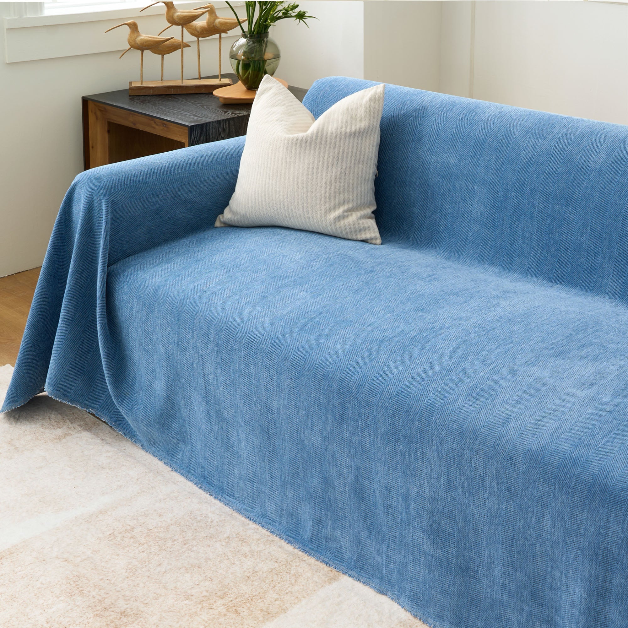 Durable Herringbone Sofa Cover for Modern Pet Friendly Homes