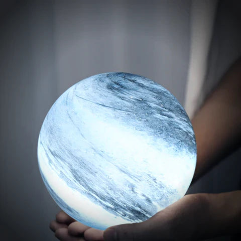 Glass Moon Lamp LED Color Changing Table Light