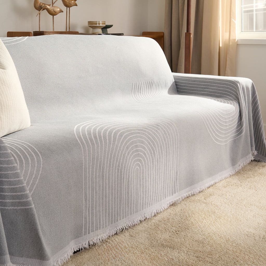 Reversible Chenille Sofa Cover for Soft Cozy Everyday Protection