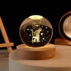 Luminous Crystal Ball LED Night Light USB Lamp