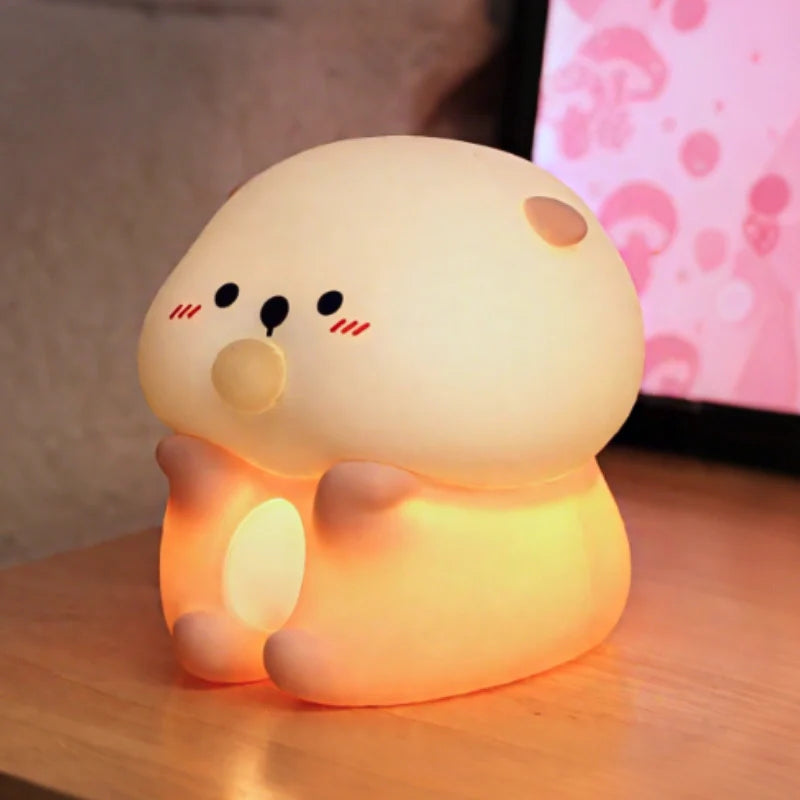 SqueezeBuddies Night Light Rechargeable Silicone Table Lamp