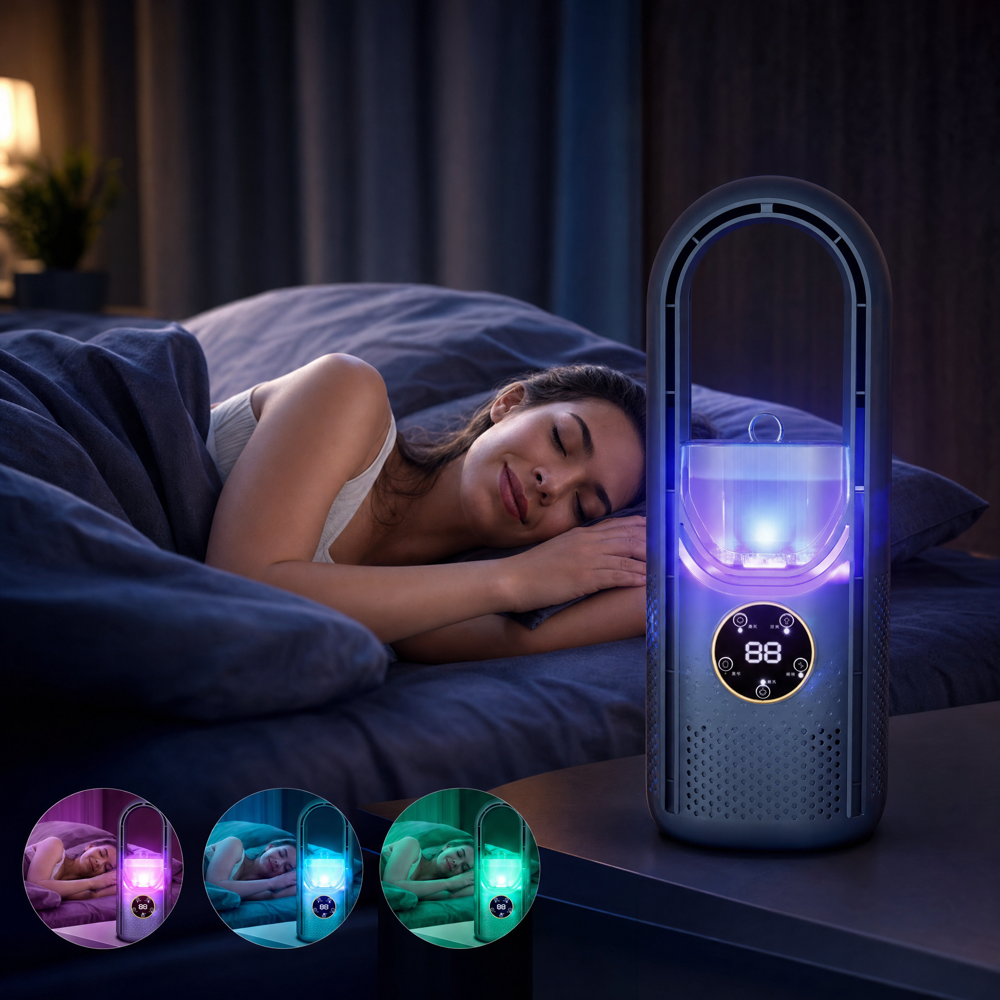 Bladeless Portable Air Conditioner, Quiet, Bedroom & Office