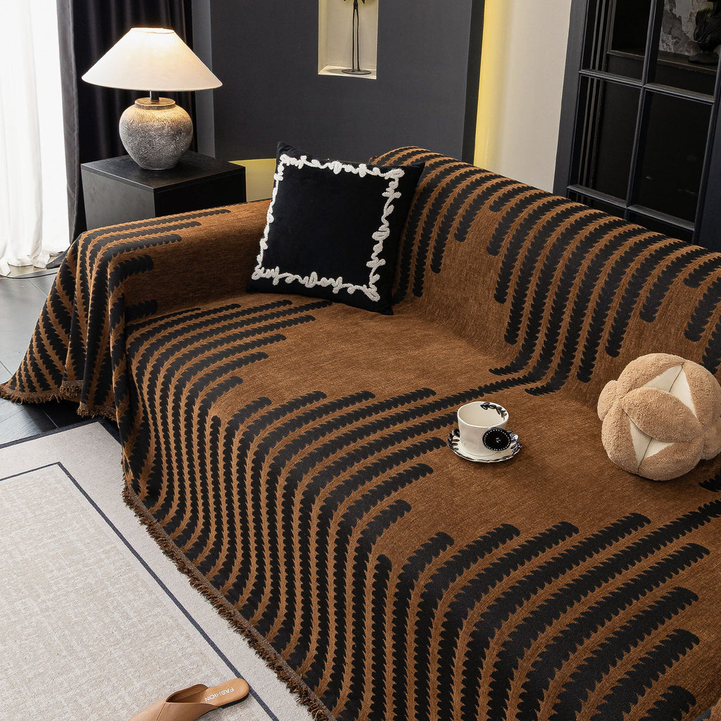 Scratch Resistant Tribal Knit Sofa Cover for Modern Cozy Living