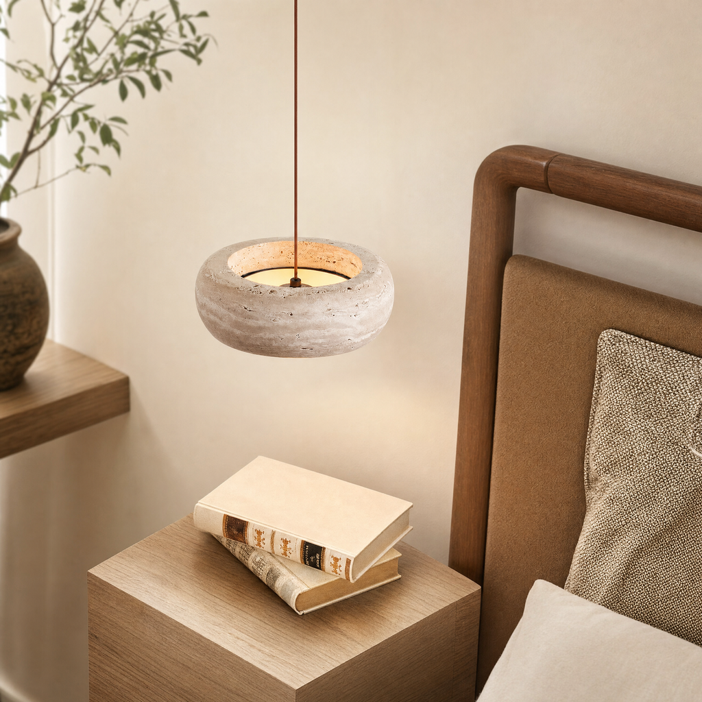 Travertine stone pendant light dimensions and specifications