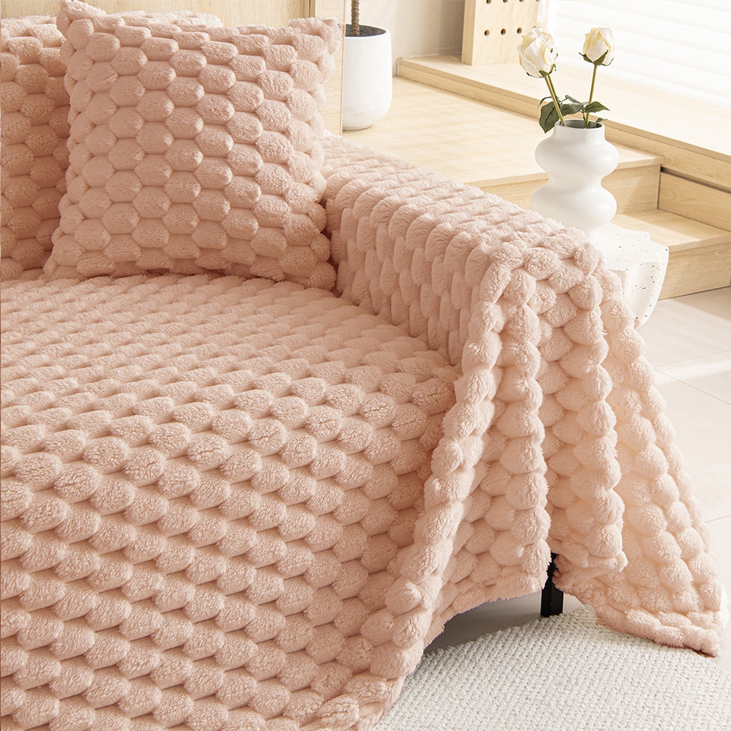 Cozy Chic Pet Friendly Sofa Cover for Soft Everyday Comfort