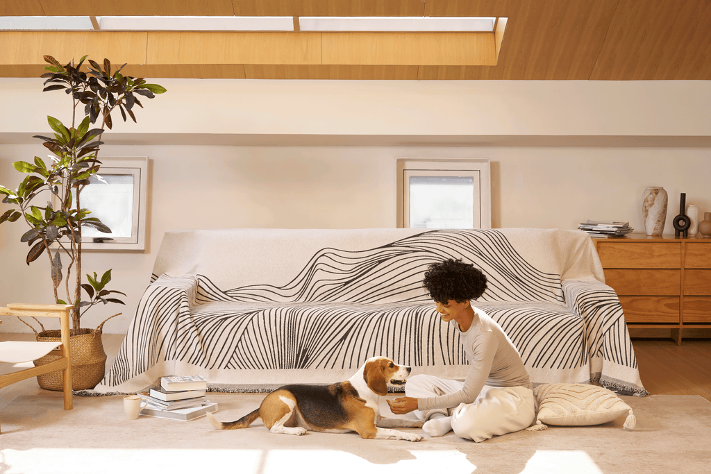 Reversible Jacquard Sofa Cover for Soft Modern Protection