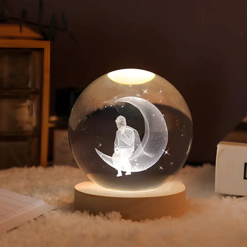 Luminous Crystal Ball LED Night Light USB Lamp