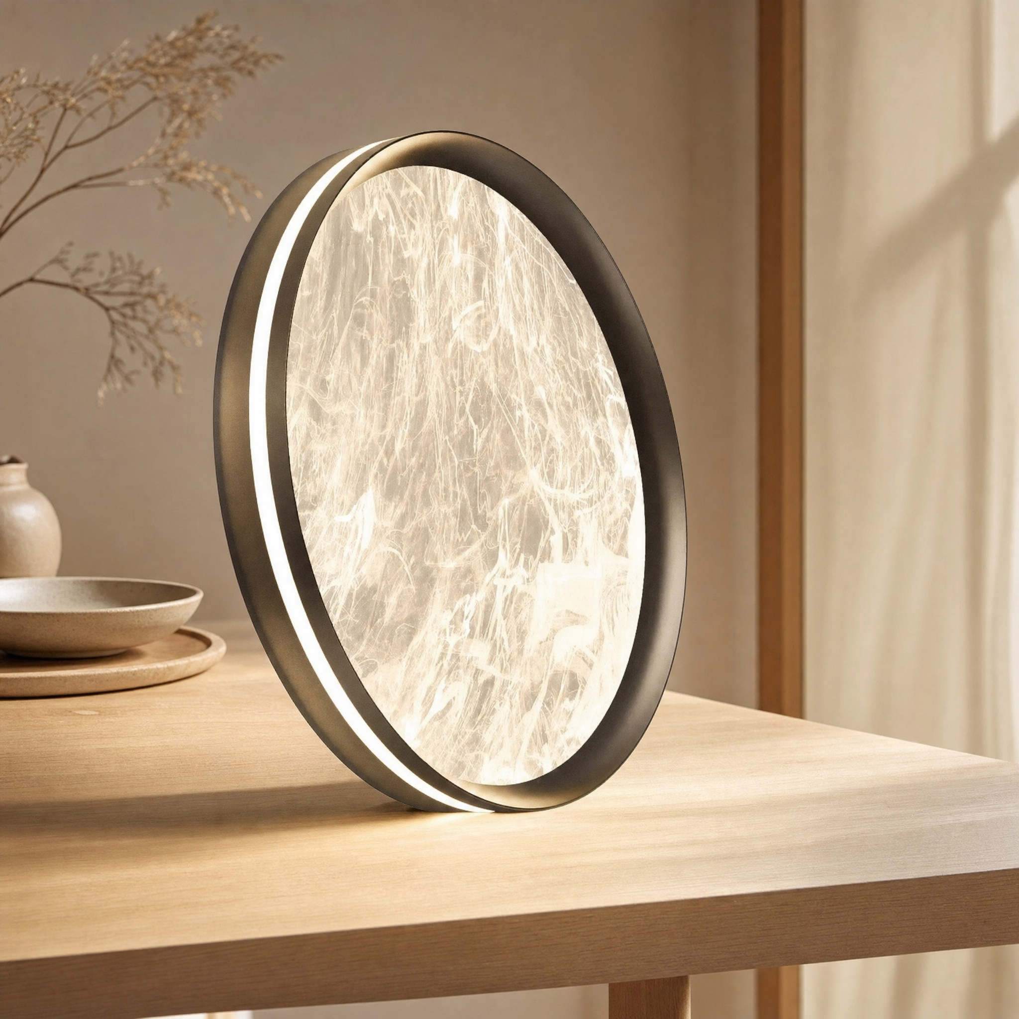 Moon ceiling light key features: dimmable LED and adjustable color