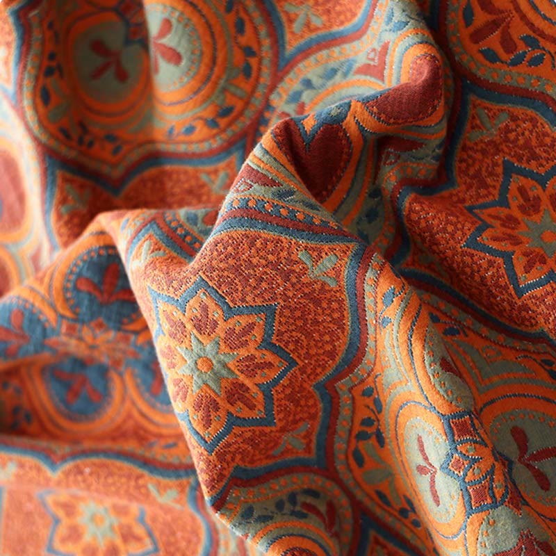 Petal Flower Cotton Quilt with Reversible Embroidered Design