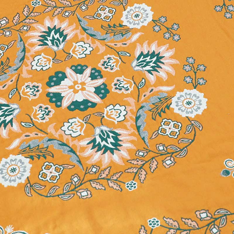 Reversible Floral Cotton Quilt for Bed and Sofa Use