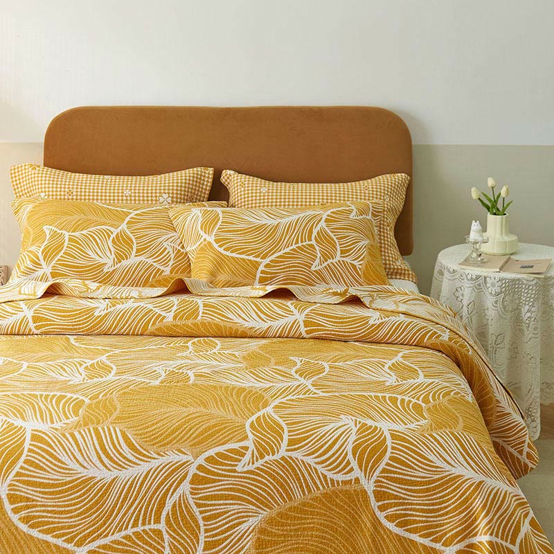 Three Layer Organic Cotton Reversible Quilt for Bed