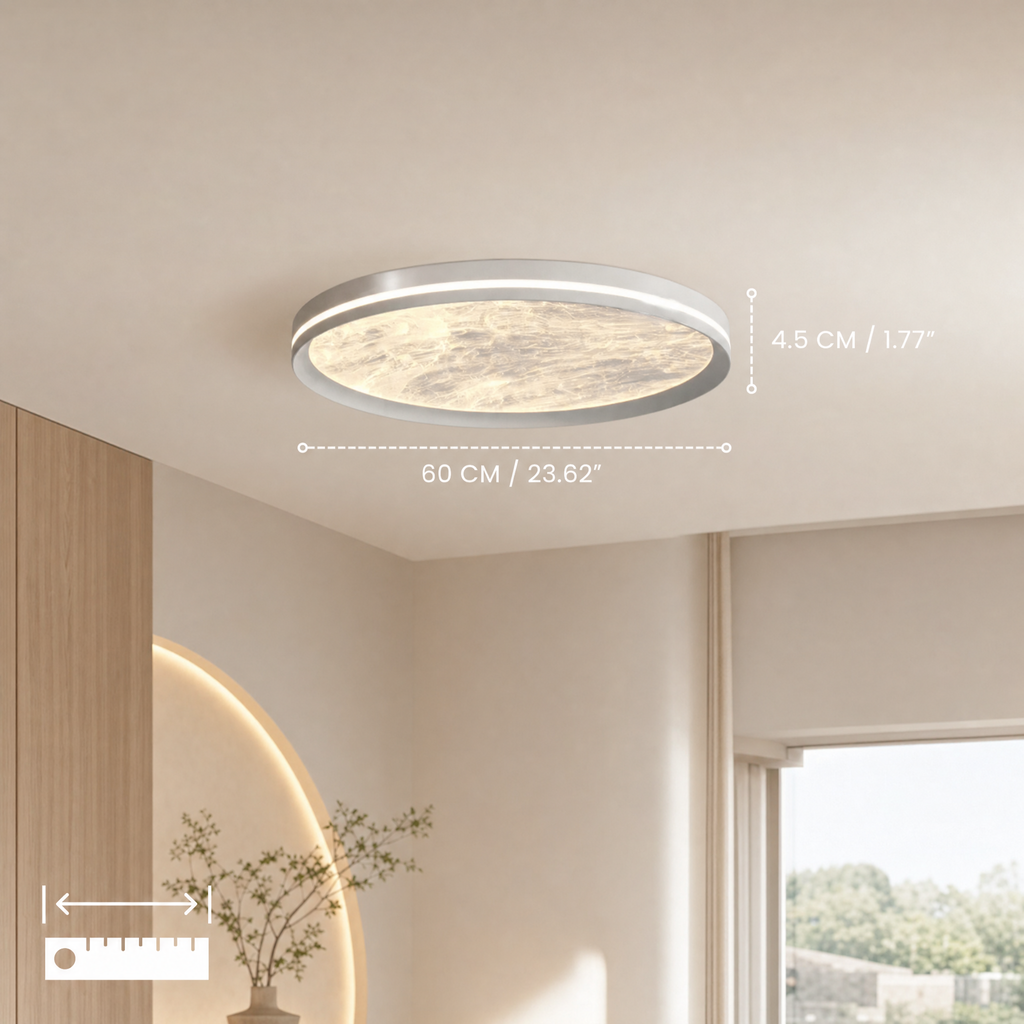 Moon ceiling light size options 40, 50 and 60 cm